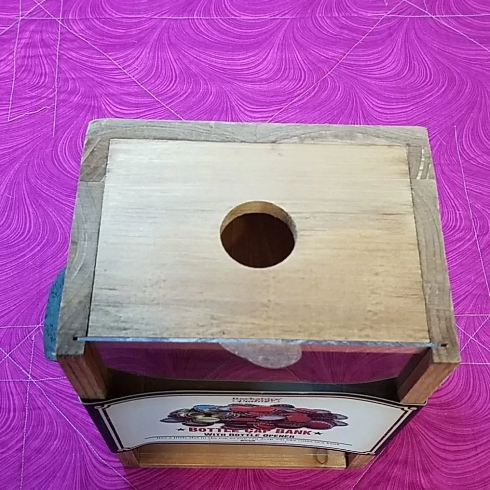Bottle cap bank with bottle opener